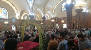 أقباط الفيوم يحتفلون بأحد السعف