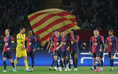 برشلونة يضع قدما في نصف نهائي دوري أبطال أوروبا بالفوز أمام دورتموند برشلونة يضع قدما في نصف نهائي دوري أبطال أوروبا بالفوز أمام دورتموند