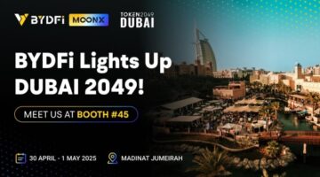 BYDFi تصبح الراعي الرسمي لمؤتمر TOKEN2049 دبي وأداة التداول على السلسة MoonX تظهر لأول مرة في الشرق الأوسط