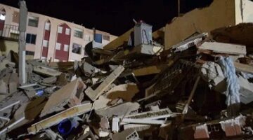انهيار جزئي بعقار قديم بشارع قناة السويس وسط الإسكندرية