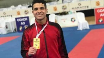 يوسف بدوي يتوج بذهبية الدوري العالمي للكاراتيه