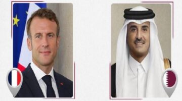 أمير قطر يبحث هاتفيا مع الرئيس الفرنسي تطورات الأوضاع في قطاع غزة