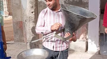 إزالة 140 إشغال طريق ومصادرة مكبرات صوت بكفر الدوار