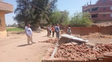 إزالة ١٦ حالة تعدِ على الأرض الزراعية بقرى مركز طوح بالقليوبية