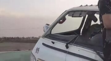 إصابة شخصين إثر اصطدام سيارة ميكروباص بسور خرساني في الفيوم