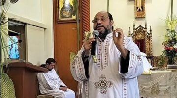 إقامة قداس أحد الشعانين في دير القديس كيرلس بالجيزة