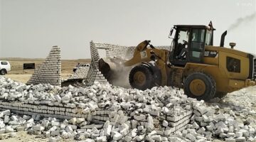 ازالة 6حالات تعدى على أرض أملاك الدولة بوادي النطرون