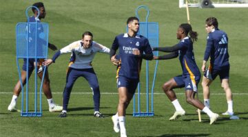 اشتباك حاد بين بيلينجهام وروديجر في مران ريال مدريد