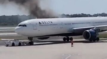 اشتعال نيران في محرك طائرة إيرباص A330 بمطار أورلاندو الأمريكي