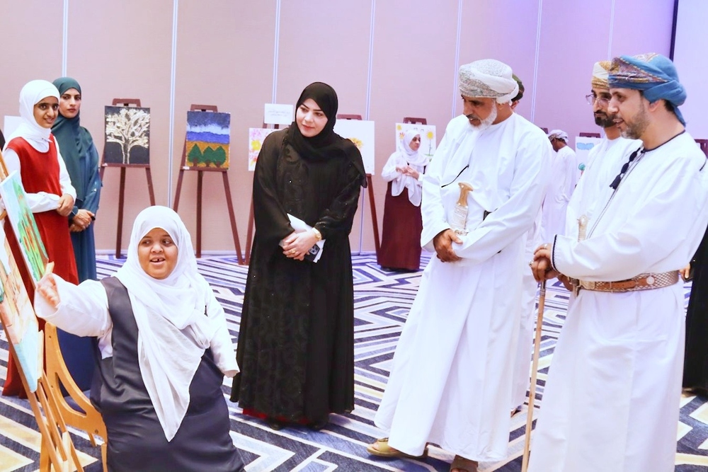 افتتاح المعرض الفني السابع للأشخاص ذوي الإعاقة بصحار