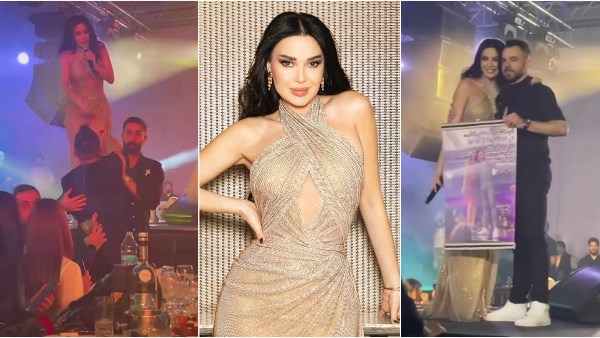 اقتحم المسرح.. معجب يفاجئ سيرين عبد النور بحفل الأردن اقتحم المسرح.. معجب يفاجئ سيرين عبد النور بحفل الأردن