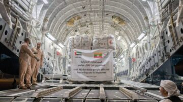 الإمارات ترسل أكثر من 200 طن مساعدات إنسانية عاجلة إلى ميانمار