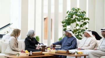 الرئيس الإماراتي يبحث مع وفد من الكونجرس الأمريكي علاقات التعاون