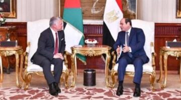 الرئيس السيسى وعاهل الأردن يؤكدان رفضهما القاطع لأى محاولات لتهجير الفلسطينيين