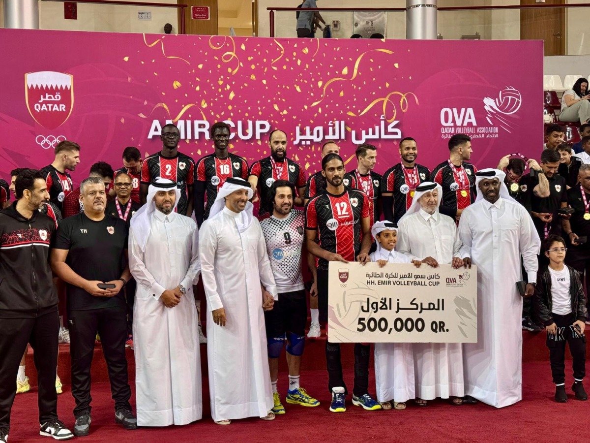 الريان يتوج بلقب كأس سمو الأمير للكرة الطائرة للمرة الـ17 في تاريخه