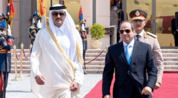 السيسي وأمير قطر يؤكدان رفضهما القاطع لمخطط تهجير الفلسطينيين من أرضهم والتحرك لإعادة إعمار غزة ومساعدة سكانها