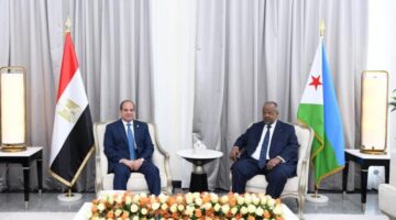 السيسي ونظيره الجيبوتي يؤكدان رفضهما تهديد حرية الملاحة في البحر الأحمر
