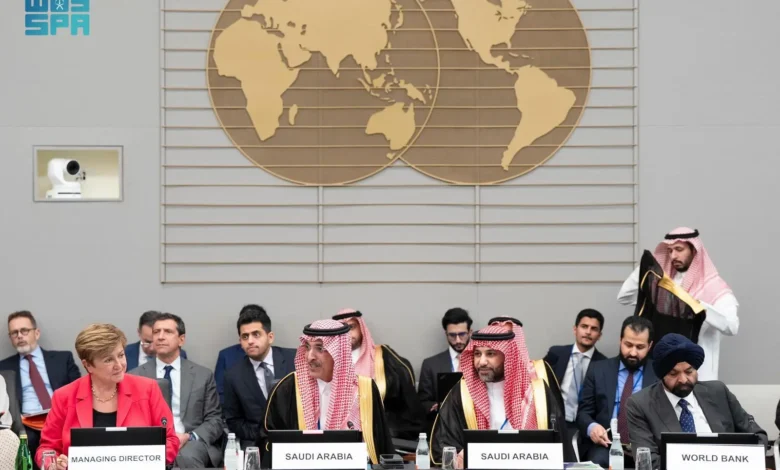 المملكة وصندوق النقد والبنك الدولي يؤكدون دعم جهود الحكومة السورية في إعادة بناء المؤسسات والتعافي الاقتصادي المملكة وصندوق النقد والبنك الدولي يؤكدون دعم جهود الحكومة السورية في إعادة بناء المؤسسات والتعافي الاقتصادي