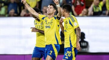 النصر يحبط الرياض بثنائية رونالدو
