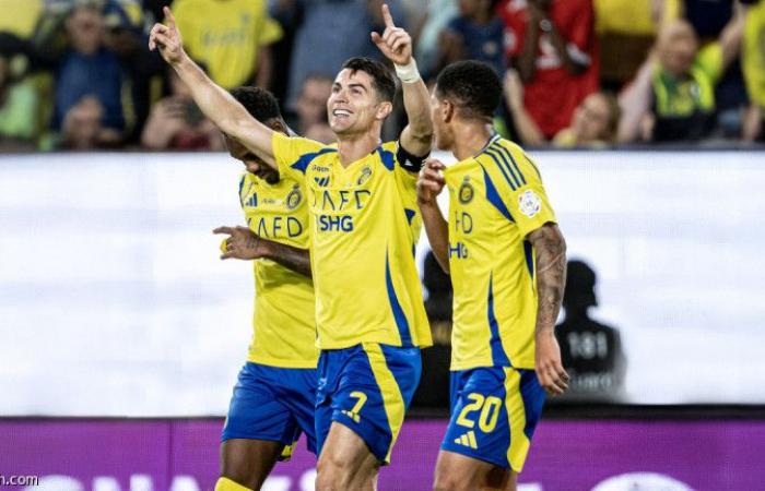 النصر يحبط الرياض بثنائية رونالدو النصر يحبط الرياض بثنائية رونالدو