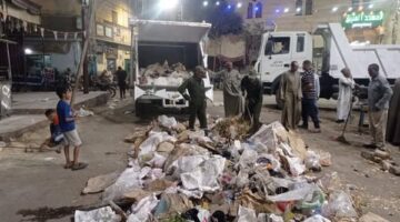 بالصور.. رفع الإشغالات والمخلفات الصلبة في حملة نظافة بالأقصر