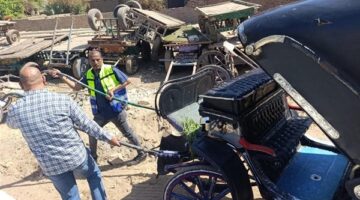 بالصور.. مدينة الأقصر تشن موسعة لضبط عربات الحنطور المخالفة