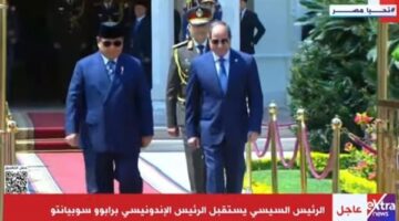 بث مباشر.. الرئيس السيسي يستقبل نظيره الإندونيسي