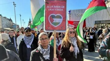 تظاهرات في "ستوكهولم" رفضا لتهجير الفلسطينيين من غزة