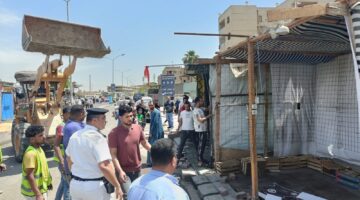 جهاز مدينة 6 أكتوبر يشن حم مكبرة على شارع الأخبار بالحى السادس