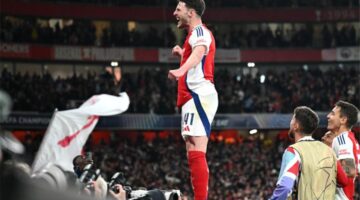ديكلان رايس يسجل هدف آرسنال الثاني أمام ريال مدريد