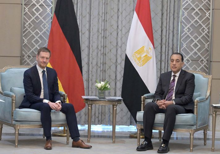 رئيس الوزراء يبحث التعاون مع رئيس وزراء ولاية ساكسونيا الحرة الألمانية في عدد من الملفات
