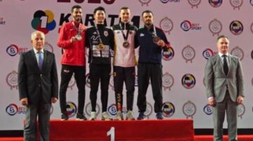زياد علي يحقق الميدالية الفضية ببطولة الدوري العالمي للكاراتيه بالقاهرة