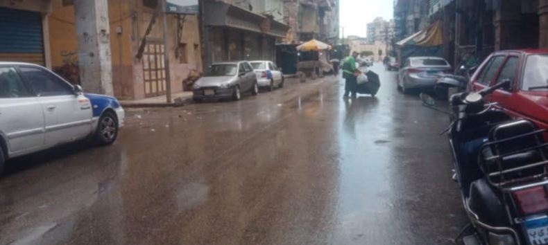 سقوط أمطار خفيفة على أنحاء بورسعيد