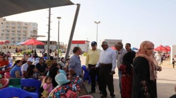 سكرتير عام البحر الأحمر يتفقد الشواطئ والمتنزهات بالغردقة لتهنئة  الزوار