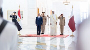 سمو الأمير والرئيس المصري يعقدان جلسة مباحثات رسمية