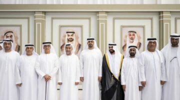سيف بن زايد وذياب بن محمد يحضران أفراح البلوشي والظاهري