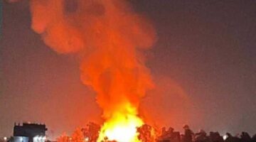 صور..السيطرة على حريق بمستودع أسطوانات غاز بعزبة عبد العاطي الأشقر بالشرقية