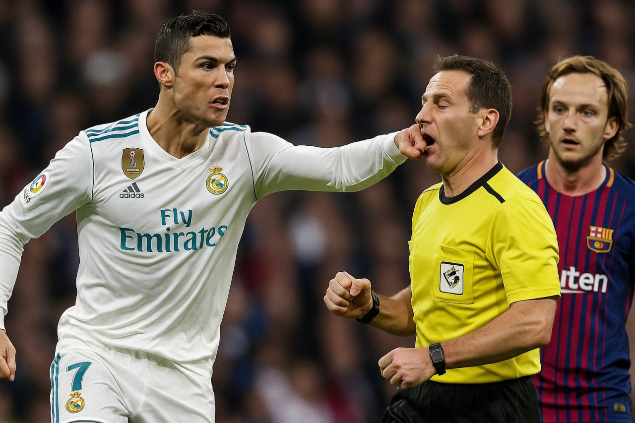 ضربه رونالدو من قبل.. حكم نهائي كأس الملك يثير الجدل في إسبانيا (فيديو) ضربه رونالدو من قبل.. حكم نهائي كأس الملك يثير الجدل في إسبانيا (فيديو)