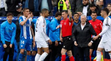 عقوبة مبابي المحتملة بعد طرده في مباراة ريال مدريد وألافيس وموقفه من مواجهة برشلونة