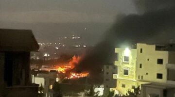 غارة إسرائيلية تستهدف مبنى في بعلبك شرق لبنان