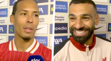 محمد صلاح يُلمح ضاحكًا إلى مصير فان دايك مع ليفربول.. والهولندي يرد