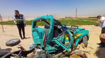 مصرع 8 أشخاص وإصابة 25 آخرين في حادث تصادم بالمنيا