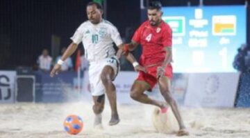 منتخب عمان يتوج بذهبية كرة القدم الشاطئية في الألعاب الخليجية