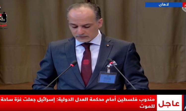 مندوب فلسطين أمام العدل الدولية: اسرائيل جعلت غزة ساحة للموت