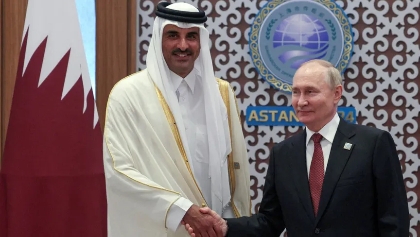 هل يحمل رسالة من الشرع؟.. أمير قطر يلتقي بوتين في موسكو وسوريا تتصدر المباحثات​