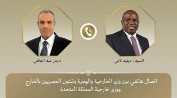 وزير الخارجية يبحث مع نظيره البريطاني تطورات الأوضاع في قطاع غزة