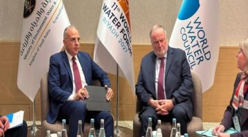 وزير الري يبحث مع رئيس "العالمي للمياه" تعزيز التعاون المشترك