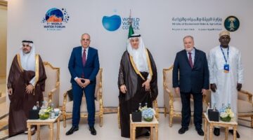 وزير الري يبحث مع رئيس العالمي للمياه تعزيز التعاون المشترك
