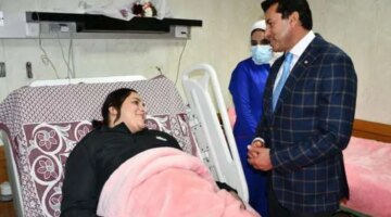 وزير الرياضة يكلف بمتابعة دورية لحالة بطلة رفع الأثقال نهلة رمضان