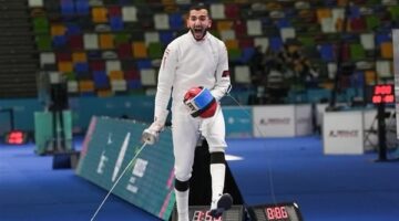 وزير الرياضة يهنيء محمود السيد بذهبية بطولة العالم بالصين